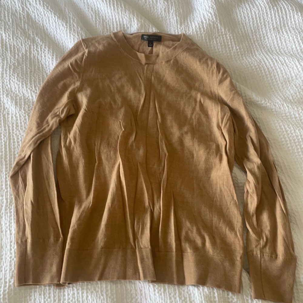 Banana Republic merino wool tan sweater